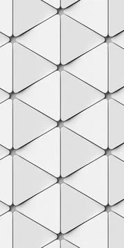 White wallpaper featuring geometric shapes with triangles Stock Illustration