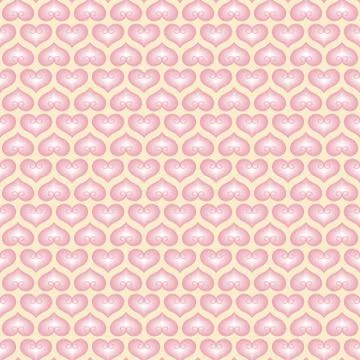 White wallpaper with pink hearts. Pattern for Valentines day greeting. Vector Stock Illustration