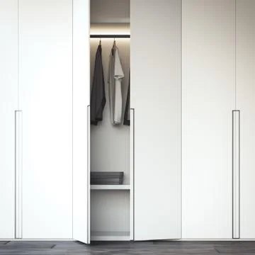 White wardrobe. 3d rendering Stock Illustration