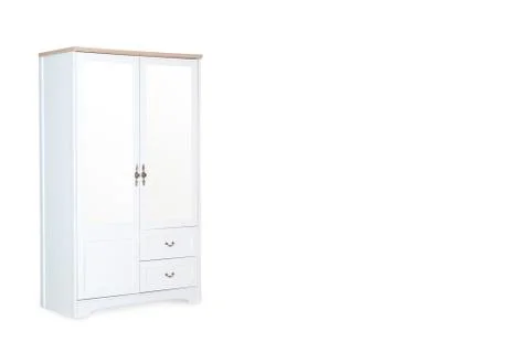 White wardrobe isolated on white background with space for copy. Stock Photos