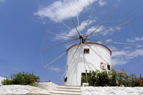 White washed mill Stock Photos