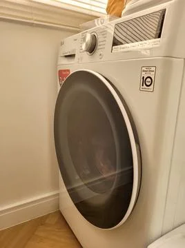 White washing machine that can be used as a background Stock Photos