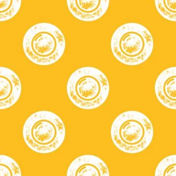 White Water Bubble Pattern on Yellow Background Stock Illustration