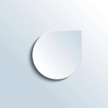 White water drop shape button vector Illustrazione stock