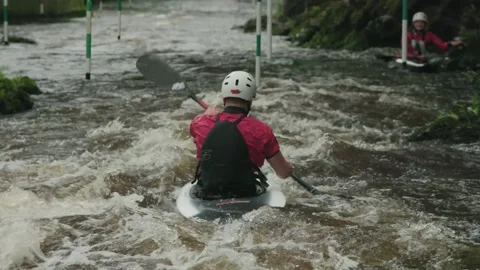 White Water Kayaking Video stock 143463151