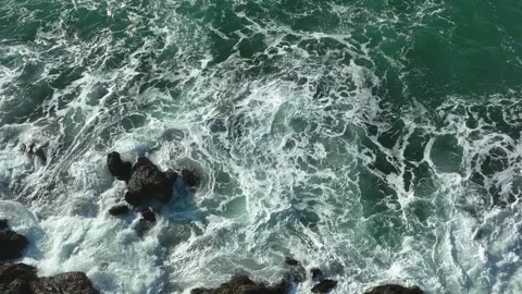 White Water Pattern and Ocean Surface Texture Stock Footage 340122289