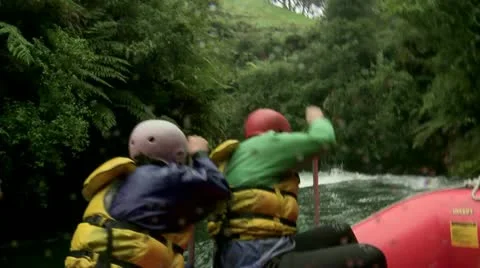 White water raffting 3 Stock Footage 18041237