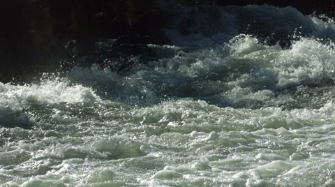 White water river detail, slow motion Stock Footage