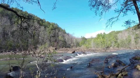 White Water River Rapids at 2K+ during the Daytime 스톡 동영상 73125086