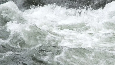 White Water River Rapids Close Up Slow Motion 스톡 동영상 82802810