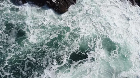 White water splashes on a coast Stock Footage 261301498