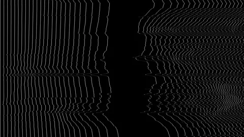 A White Wave Animation Depicting Data Modulation Against a Black Background Stock Footage 284804696