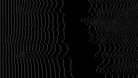 A White Wave Animation Illustrating Data Modulation on a Black Background Stock Footage 284805141