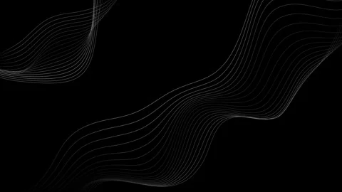 White wave on a black background. Vector wave of gray color. Linear wave, g.. Stock Footage 317445246
