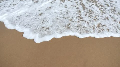 White wave bubble on the sand Stock Photos