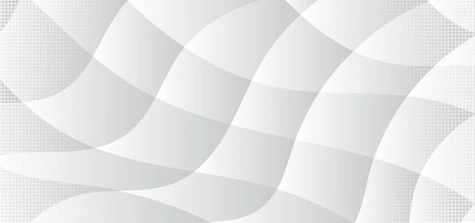 White wave flow pattern curve design halftone style Stock Illustration