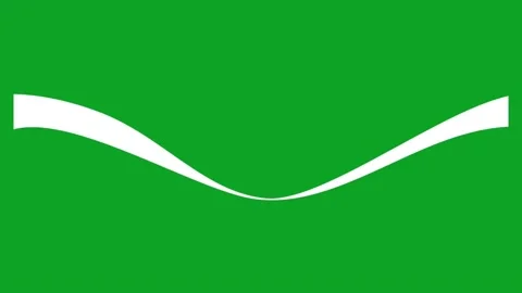 White wave line animation flowing across green screen background for video editi Stock Footage 330881550