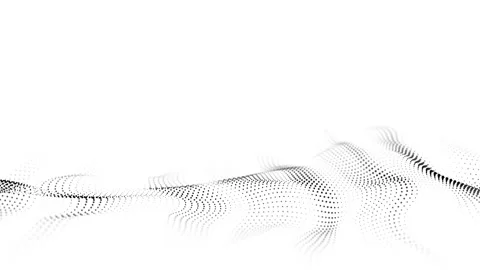 White wave with motion dots. Abstract digital background. 스톡 동영상 243183876