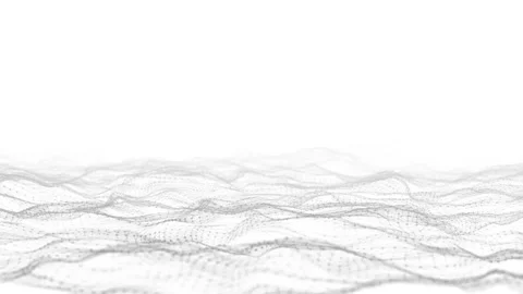 White wave with motion dots. Abstract digital background. Stock Footage 280342208