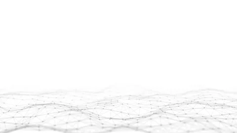 White wave with motion dots and lines. Abstract digital background. Stock-Footage 291960638