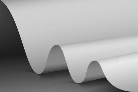 White wave paper or textile background Stock Illustration
