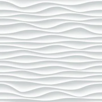 White wave pattern background with seamless wave wall texture. Vector trendy  Illustrazione stock