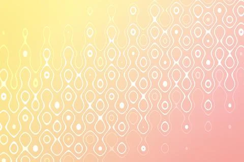 White wave pattern shapes in coral colors pink orange yellow with gradient Illustrazione stock