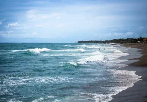 White wave ripple to beach Stock Photos