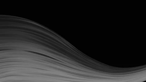 WHITE wave surface animation on black background. 4K 60Fps background Stock Footage 219193138