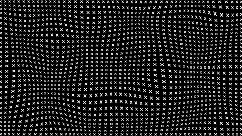 White wave X pattern with dynamic flow seamless loop animation. Stock Footage 316716563