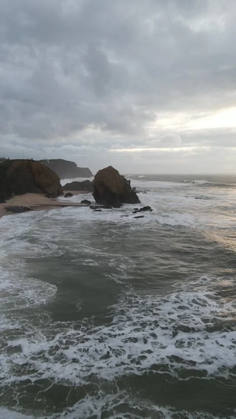 White waves and rocks Stock Footage 299137221