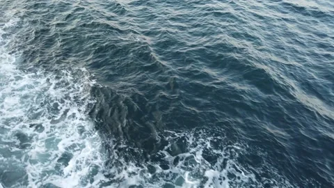 White waves caused by the ship on a summer afternoon Video stock 205041792