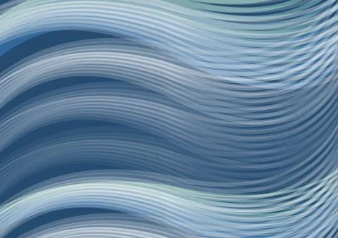 White waves of dark blue background, abstract vector image corresponding with Stock Illustration