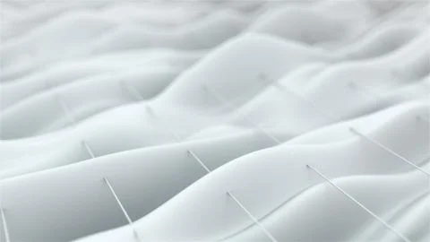 White waves slide along the surface of thin stretched strings, computer Stock Illustration