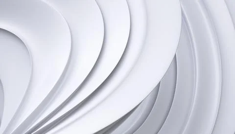 White Wavy 3D Background Stock Illustration