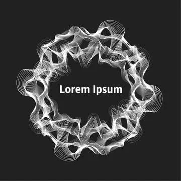 White wavy circle Stock Illustration