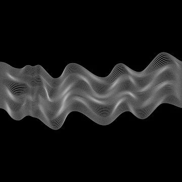 White wavy distorted lines. Optical art Stock Illustration