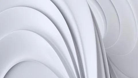White wavy geometric abstract background Stock Illustration