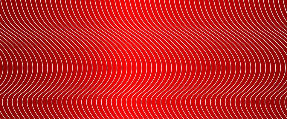 White wavy line pattern on red gradient backdrop elegant vector design Stockillustratie