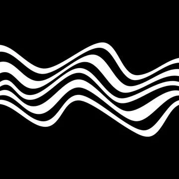White wavy random stripes Stock Illustration