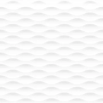 White wavy seamless texture. Interior wall decoration Stock Illustration