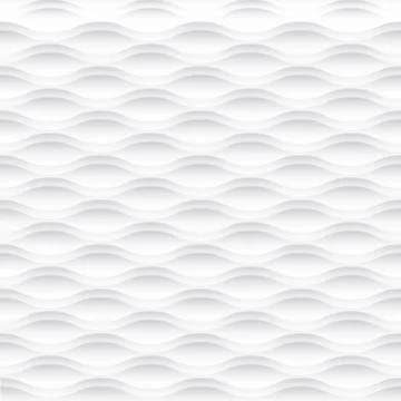 White wavy seamless texture. Interior wall decoration Stock Illustration