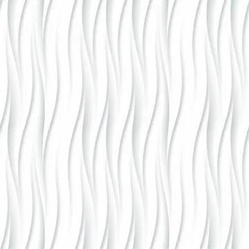 White wavy seamless texture. Interior wall decoration Stock Illustration