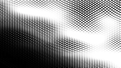 White wavy surface of scaling dots on a black background loop Видео 93306375