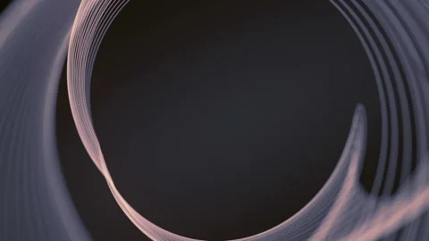 White wavy twisted lines on a dark background. 3d rendering loop animation HD Stock Footage 167213088