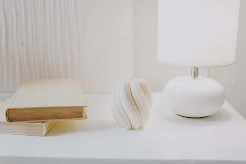 White wax candle Stock Photos