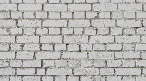 White Weathered Brick Wall Texture Background. Foto stock