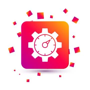 White Web analytics information and development website statistic icon isolated Illustrazione stock