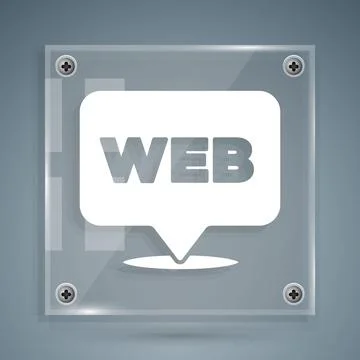 White Web and graphic design icon isolated on grey background. Creative and Ilustración de archivo