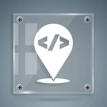 White Web design and front end development icon isolated on grey background Stock Illustration